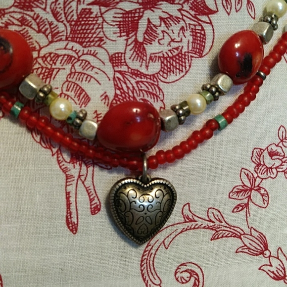 Vintage double strand beaded necklace - Picture 2 of 6